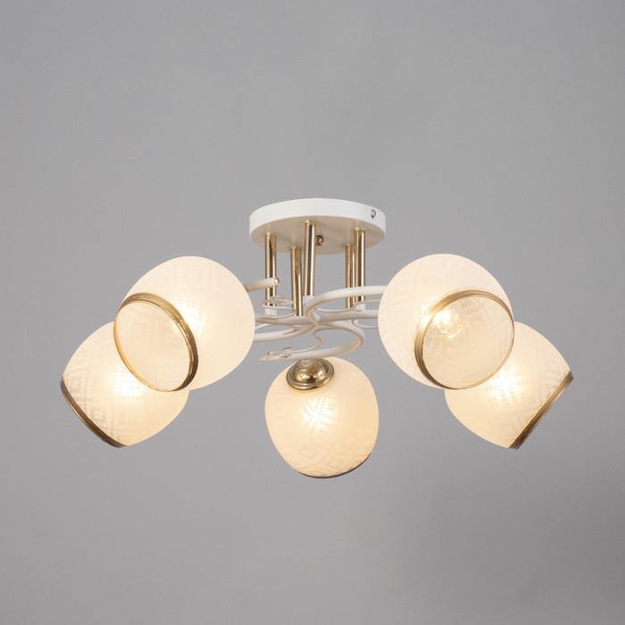 Люстра Люстра "Фрида" 5хЕ27 40Вт бело-золотой 58х58х27 см BayerLux