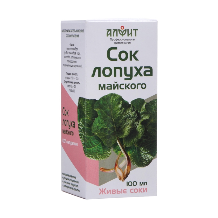 Сироп Алфит  Сироп Алфит "Сок лопуха майского", 100 мл