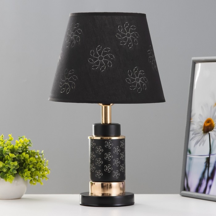 Настольная лампа Настольная лампа "Маруна" Е27 40Вт черный 25х25х42 см RISALUX