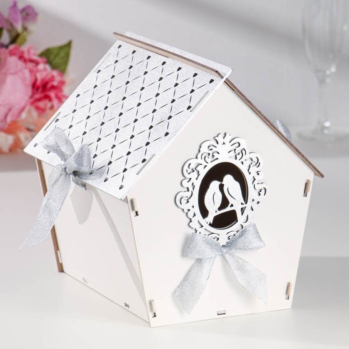 Семейный банк Семейный банк "Дом с птицами", 22,5х21х23,5 см, серебро