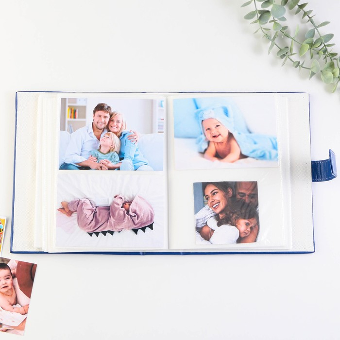 Фотоальбом на 200 фото с 2 местами под фото на обложке Фотоальбом на 200 фото с 2 местами под фото на обложке "Наше чудо", экокожа