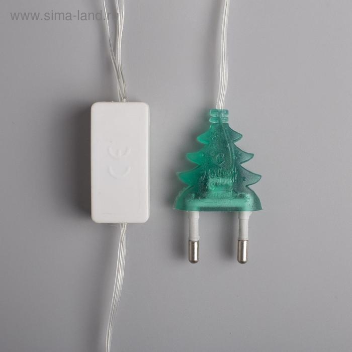 Гирлянда «Нить» 5 м с насадками «Шарики льда», IP20, прозрачная нить, 20 LED, свечение мульти (RG/RB), мигание, 220 В