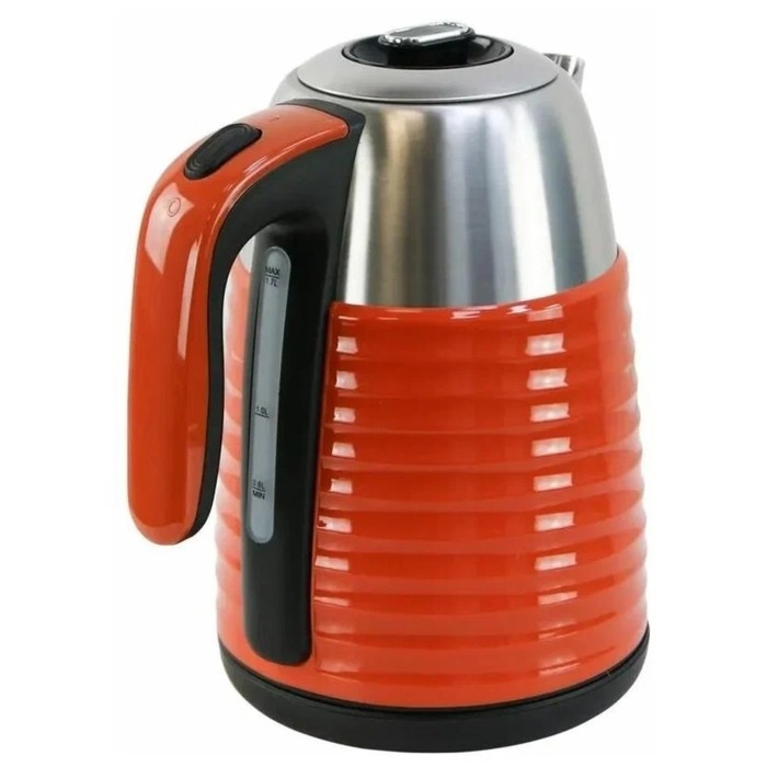 Чайник электрический WILLMARK WEK-1738PST, металл, 1.7 л, 2200 Вт, оранжевый
