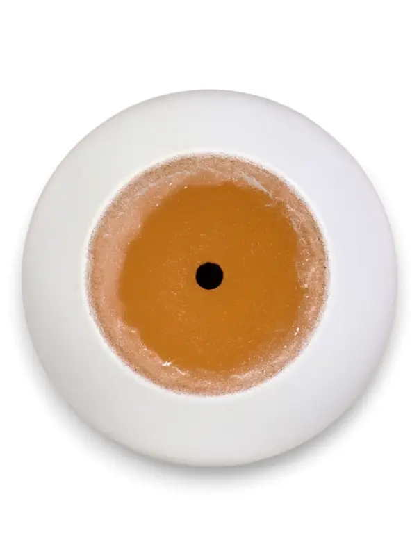 Горшок цветочный с поддоном 1,4 л, d15/h13 см капучино керамика, "Туман" (М)