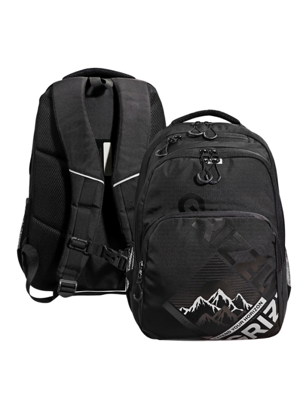 Рюкзак молодежный, 45×32х23 см, Grizzly 530, эргономичная спинка, отделение для ноутбука, чёрный, RU-530-4_1 Рюкзак молодежный, 45×32х23 см, Grizzly 530, эргономичная спинка, отделение для ноутбука, чёрный, RU-530-4_1