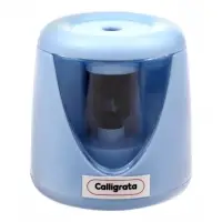 Точилка для карандашей электрическая Calligrata, с контейнером, на батарейках (в комплект не входят), голубая