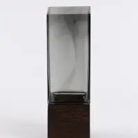 Ваза «Данте», 25×8 см, стекло, серая