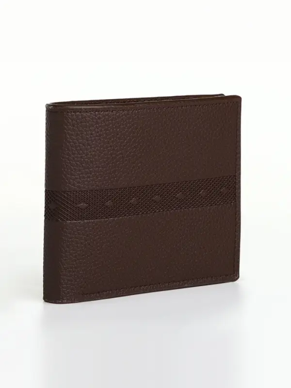 Портмоне мужское &laquo;Исам&raquo;, без застёжки, отдел для карт, монет, коричневое
