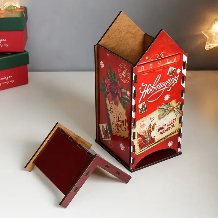 Чайный домик &laquo;Новогодняя почта&raquo;, 20&times;10.5&times;9.5 см