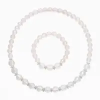 Набор детских украшений &laquo;Выбражулька. Кристалл&raquo;, 2 предмета: бусы 35 см, браслет, d=6 см, прозрачный