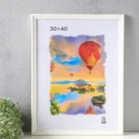 Фоторамка для фото 30х40 см, NORD, мдф, (пластик экран) белый