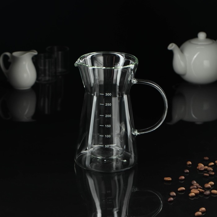 Кемекс с мерной шкалой «Типика», 300 мл, двойное стекло Кемекс с мерной шкалой «Типика», 300 мл, двойное стекло