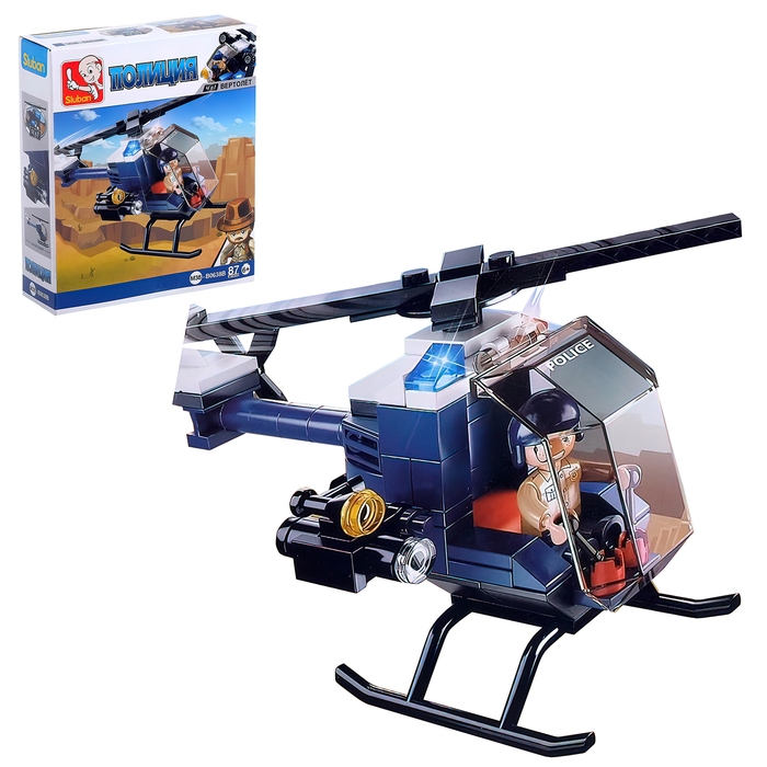 Конструктор «Полицейский транспорт», 4 вида, цвет МИКС Конструктор «Полицейский транспорт», 4 вида, цвет МИКС