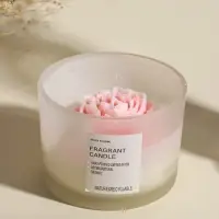 Свеча интерьерная в стакане "Нежно-розовый пион" 11х11х8 см Свеча интерьерная в стакане "Нежно-розовый пион" 11х11х8 см