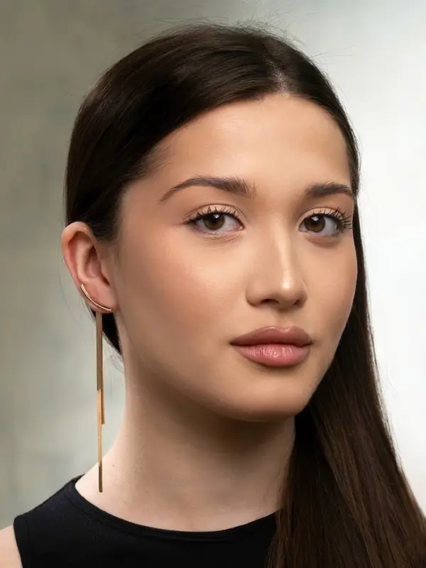 Серьги висячие &laquo;Дуга. Водопад&raquo;, цвет золото, 11 см