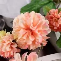 Цветы искусственные &laquo;Гортензия люкс кустовая&raquo;, h=64 см, персиковые