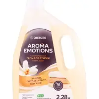 Гель для стирки белья парфюмированный SYNERGETIC ваниль, табак, бергамот, 2,28 л