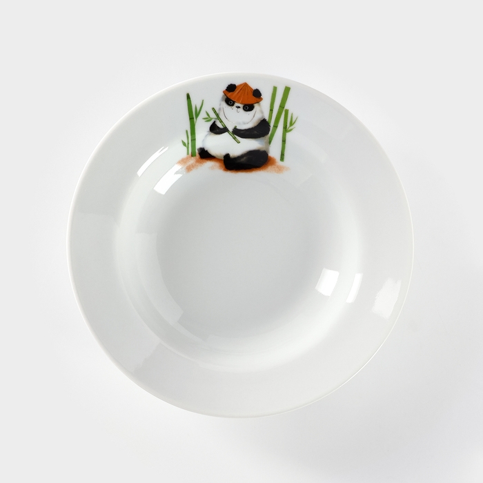 Тарелка глубокая «Панда», 250 мл, d=20 см, белый Тарелка глубокая «Панда», 250 мл, d=20 см, белый