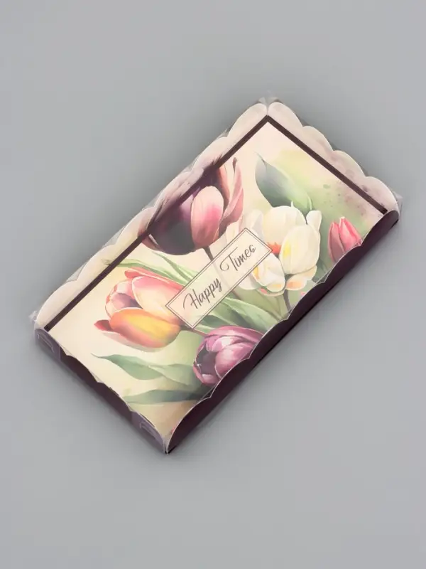 Коробка для печенья, «Тюльпаны», 10.5×20×3 см Коробка для печенья, «Тюльпаны», 10.5×20×3 см