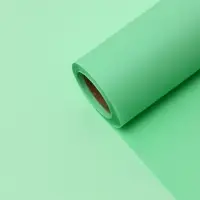 Пленка матовая для цветов и букетов, зеленая мята, 57см х10м&plusmn;5%