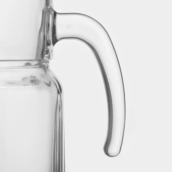 Кувшин Paşabah&ccedil;e Light blue, 1.7 л, стекло, красная крышка, прозрачный