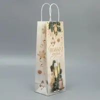 Пакет под бутылку «Шампанское», 13 x 36 x 10 см