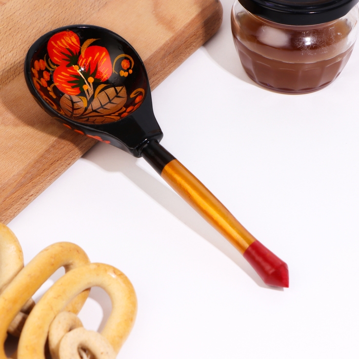 Ложка полубаская Ложка полубаская "Хохлома", традиционная роспись