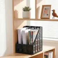 Лоток для бумаг LINE, А4, сборный, вертикальный, 3 отделения, чёрный