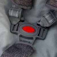 Санки - коляска Nika Kids &laquo;Наши детки 6&raquo;, чехол для ног, муфта, сумка, принт с ламой, серый