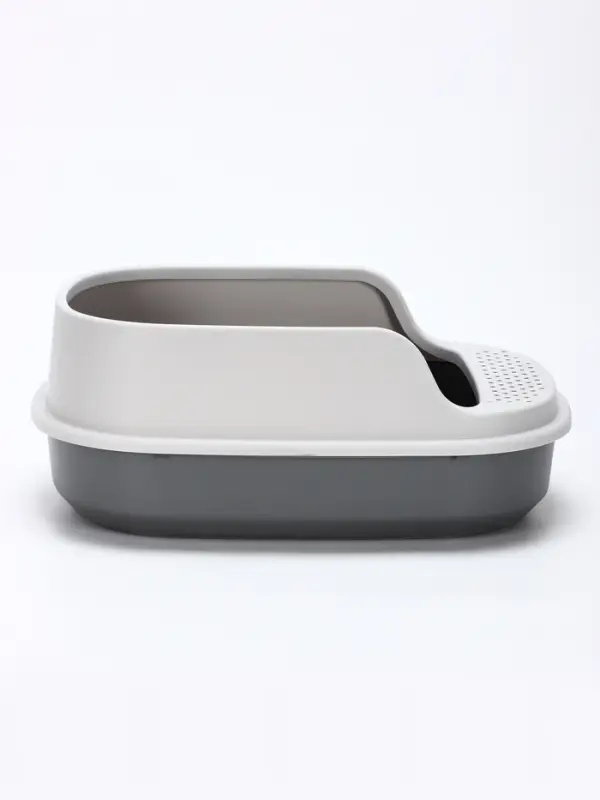 Лоток для кошек &laquo;Фур-Мур&raquo;, 48&times;35.5 см, с высоким бортом, с совком, покрытие софт-тач, смоки