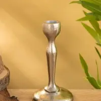 Подсвечник &laquo;Иней&raquo;, 16 см, алюминий, серебро