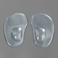 Полустельки для обуви, с протектором, на клеевой основе, силиконовые, 10.5&times;6.5 см, пара, прозрачные