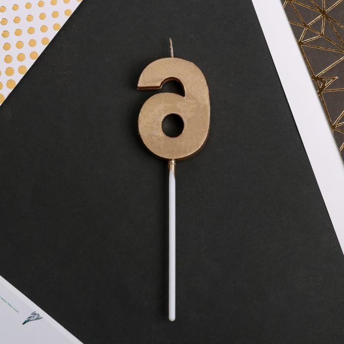 Свеча для торта, цифра «6», 3,5 х 12 смм Свеча для торта, цифра «6», 3,5 х 12 смм