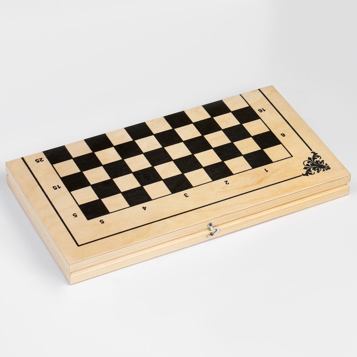 Шашки деревянные, настольная игра  Шашки деревянные, настольная игра "Стоклеточные", международные, с доской 40 х 40 х 3.5 см