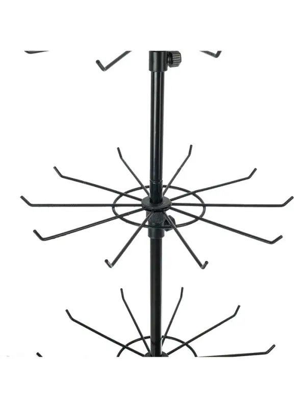 Вертушка, 6 ярусов по 10 крючков, 40&times;40&times;160 см, чёрная