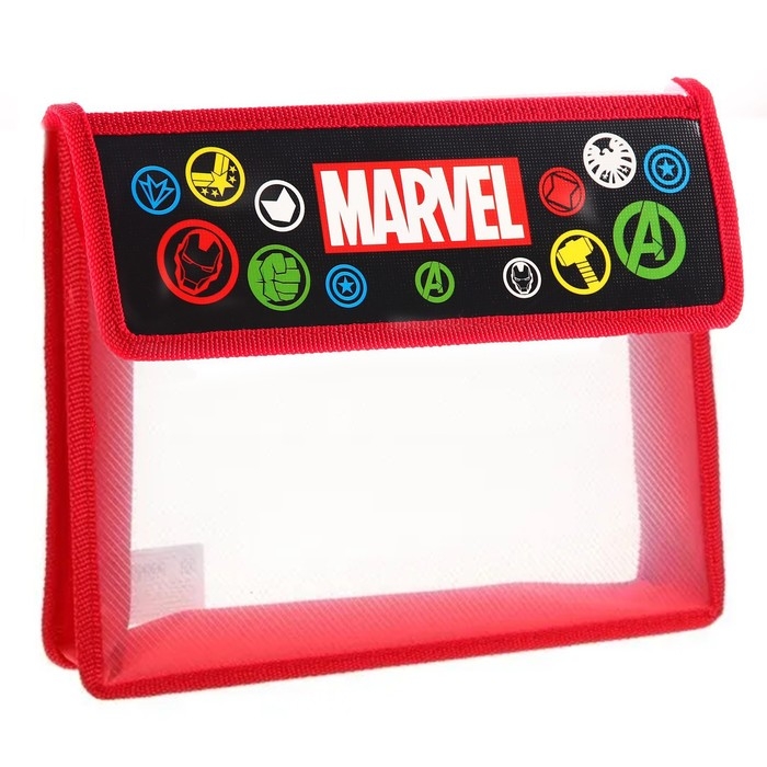 Папка пластиковая для тетрадей А5, на липучке, «Мстители» Папка пластиковая для тетрадей А5, на липучке, «Мстители»