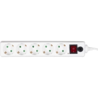 Сетевой фильтр BigTech CD5-3W75 (5р/3м/10А/2500Вт 0,75мм белый)