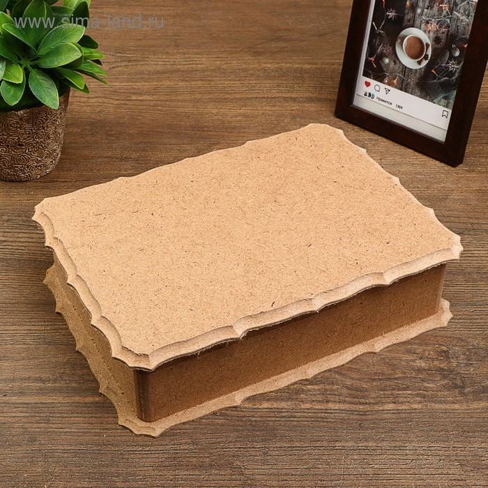 Шкатулка фигурная большая для декора из МДФ 23х17,5х6 см Шкатулка фигурная большая для декора из МДФ 23х17,5х6 см