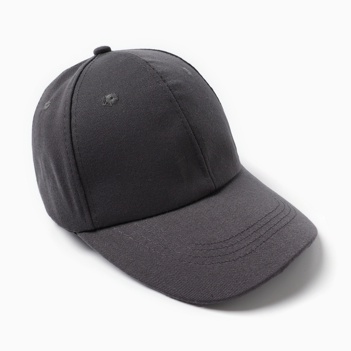 Кепка однотонная MINAKU, серая, размер 52-54 Кепка однотонная MINAKU, серая, размер 52-54