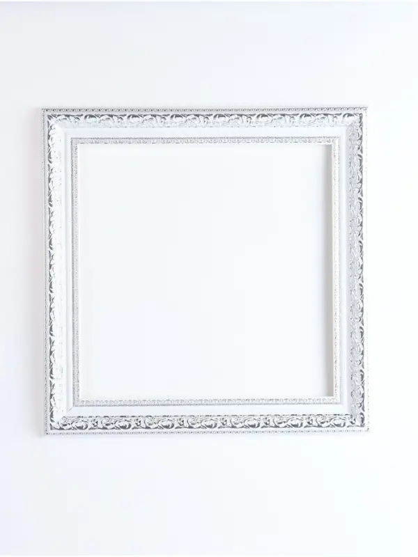 Рама для картин и зеркал Elegance de Lumi, пластик, 40&times;40 см, белая с серебром