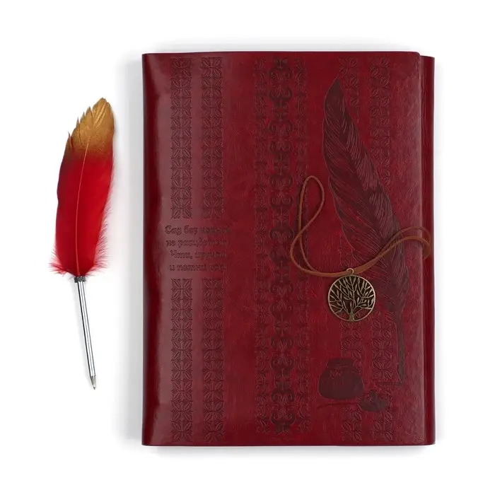 Родословная книга &laquo;Наш род&raquo;, с пером, 56 листов, бордо, 35&times;25 см