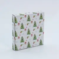 Блюдо сервировочное новогоднее Доляна &laquo;Снежное чудо&raquo;, 20&times;20&times;2.3 см, доломит, белая, красная
