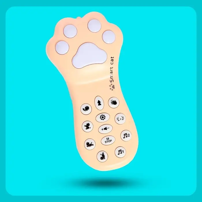 Робот кот &laquo;Пультовод&raquo; ZHORYA, на пульте управления, интерактивный: сенсорный, звук, свет, на батарейках, на русском языке, розовый