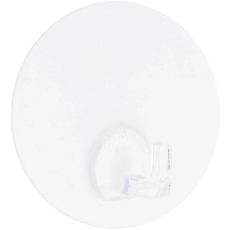 Крючок самоклеющийся прозрачный AVIORA 1шт, 8х8см, блистер (302-170)