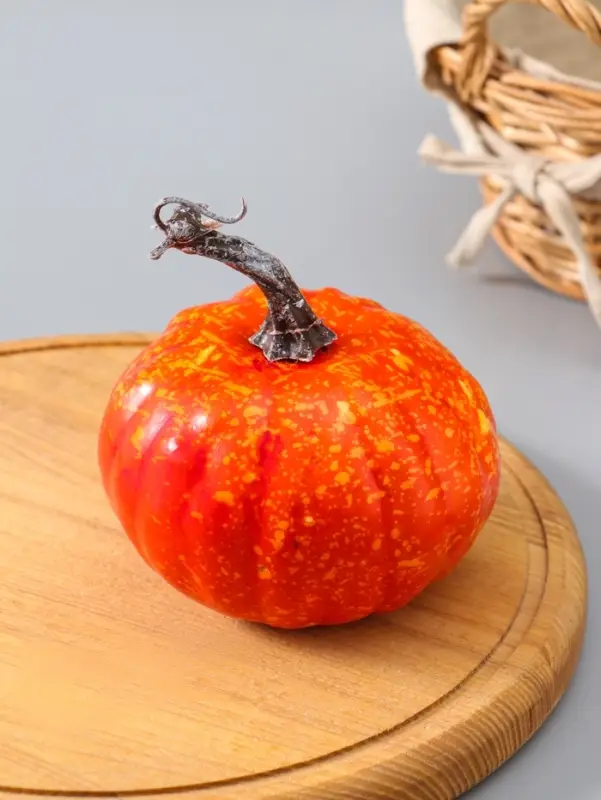 Муляж "Тыква круглая" 8х12 см, оранжевый