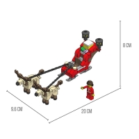 Конструктор «Новогодние истории, сани Деда Мороза», 142 детали