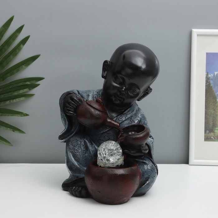 Фонтан настольный Фонтан настольный "Маленький Будда с чайником" 34х21х20 см