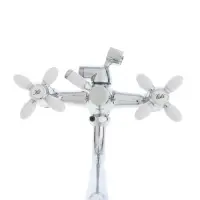 Смеситель для ванны Accoona A7182G, двухрычажный, белый/хром