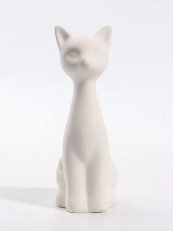 Фигурка декоративная &laquo;Кошка-Нефертити&raquo;, неокрашенная, 6.5&times;18 см, белая