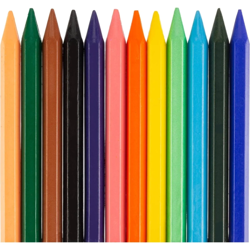 Мелки восковые ZOO Луч шестигранные 8x90, 24 цв., 12С 866-08